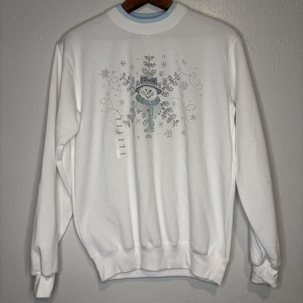Decorated Originals Womens Long Sleeve Crewneck Snowman Christmas Sweatshirt S